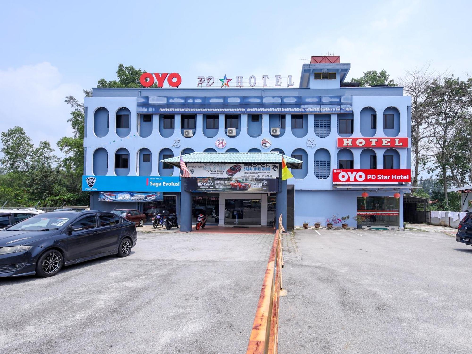 Oyo 1136 Pd Star Hotel 波德申 外观 照片